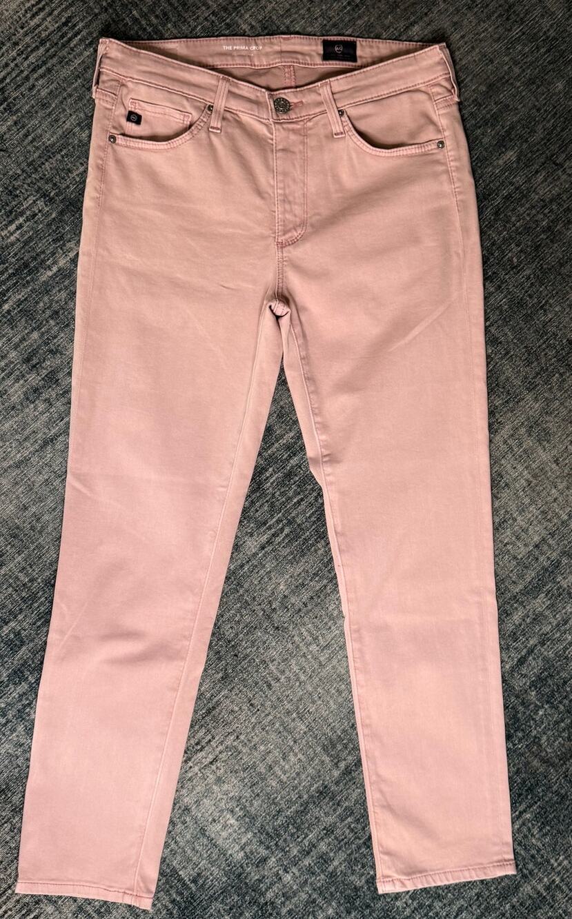 AG Adriano Goldschmied Skinny Jeans Blush Pink Dusty Rose Womens Sz 26